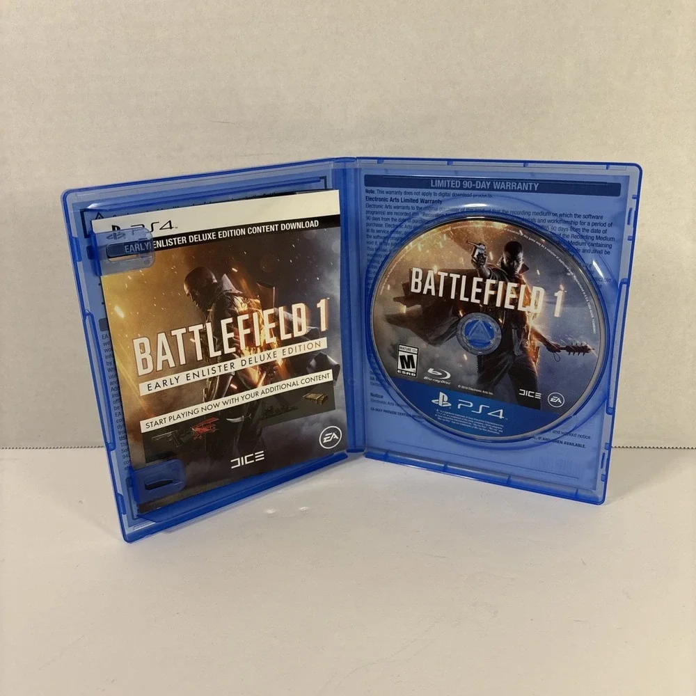 Battlefield 1 Early Enlister Deluxe Edition Sony PlayStation 4 PS4 Game 2016